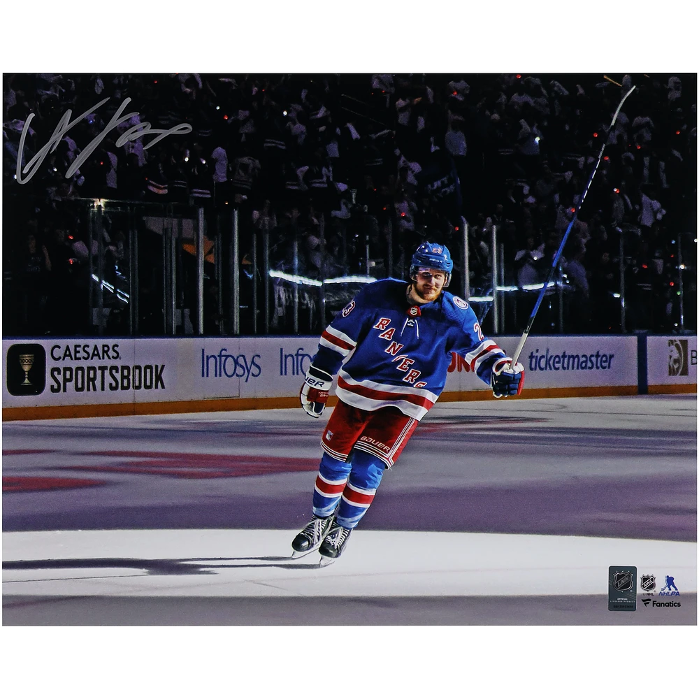 Adam Fox New York Rangers Autographed 16" x 20" Postgame Salute Photograph