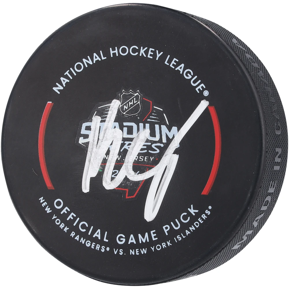 K'Andre Miller New York Rangers Autographed 2024 Stadium Series Official Game Puck