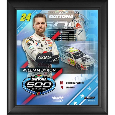 William Byron 2024 Daytona 500 Champion Framed 15" x 17" Collage