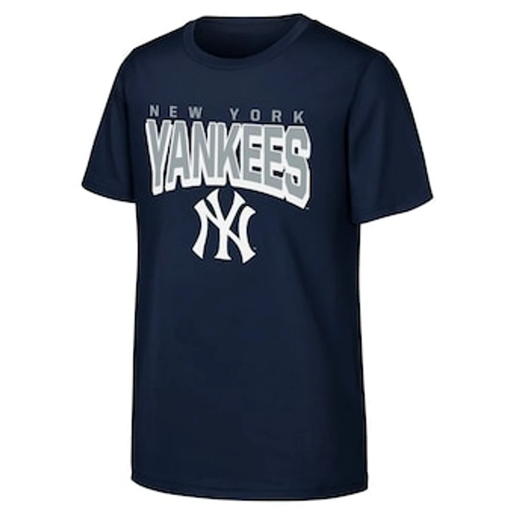 Youth Navy New York Yankees On The Block T-Shirt