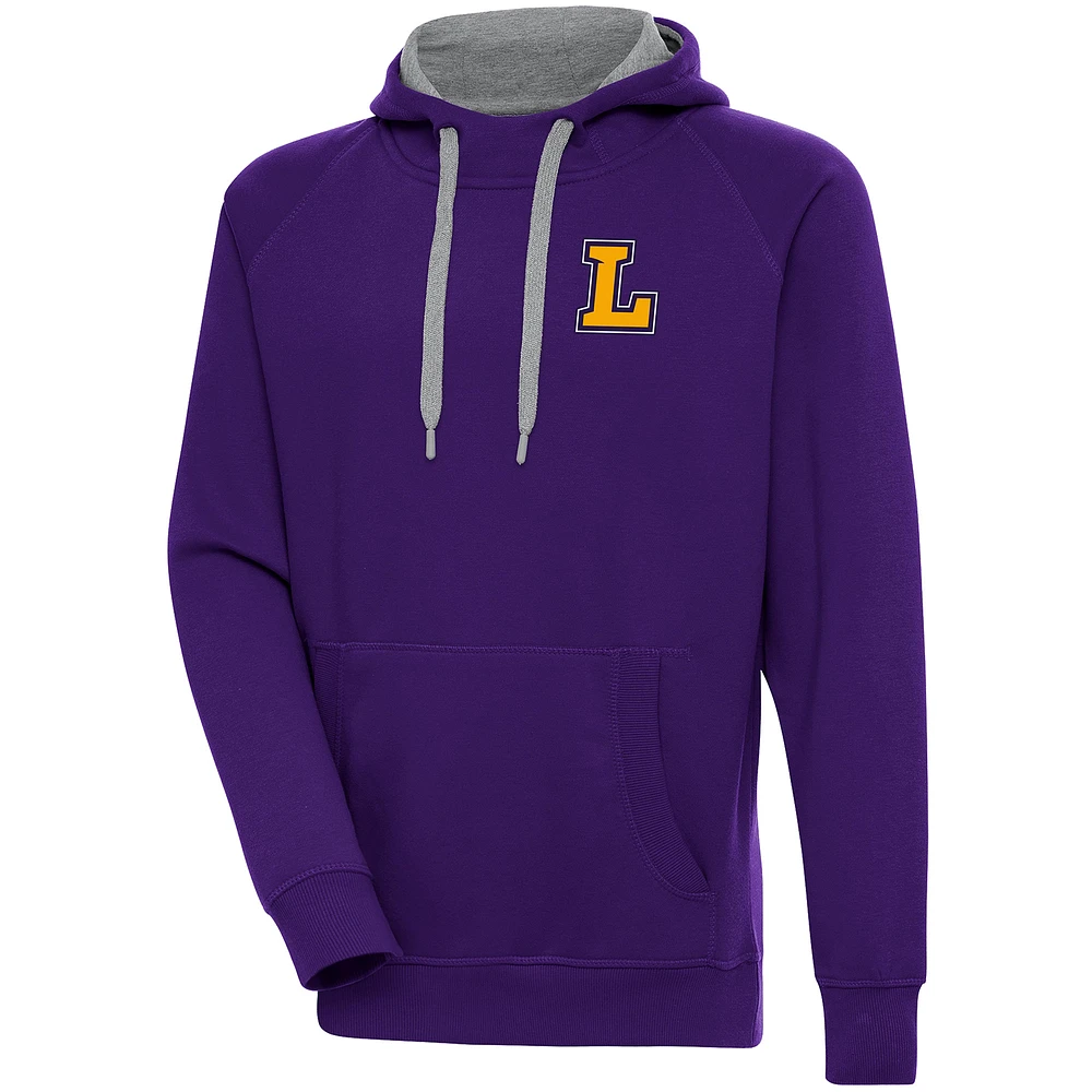 Men's Antigua Purple Lipscomb Bisons Victory Pullover Hoodie