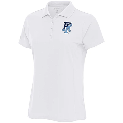 Women's Antigua White Rhode Island Rams Legacy Pique Polo