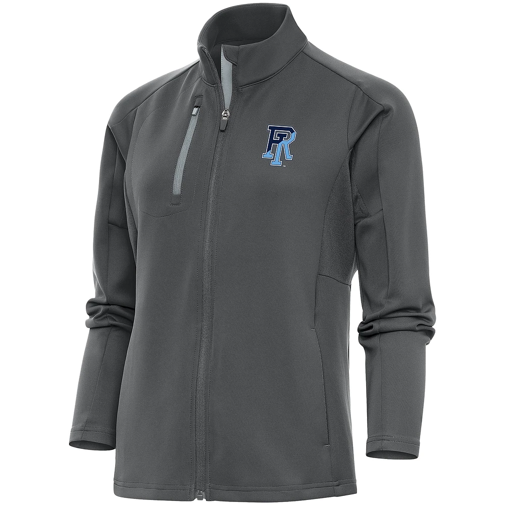 Women's Antigua Pewter Rhode Island Rams Generation Full-Zip Jacket