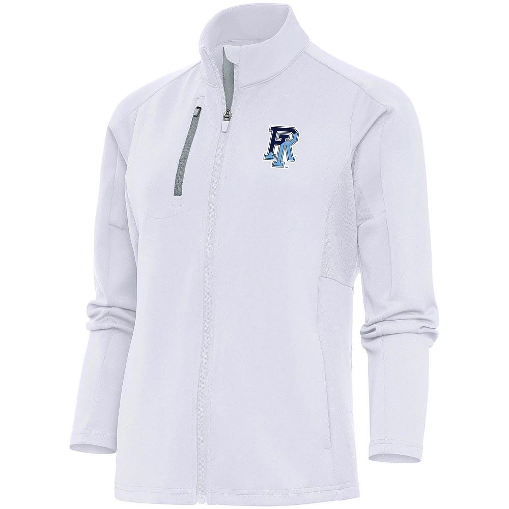 Women's Antigua White Rhode Island Rams Generation Full-Zip Jacket