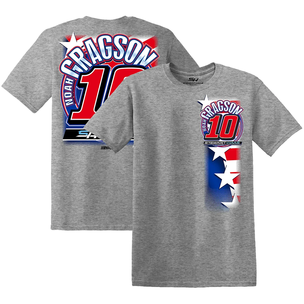 Men's Stewart-Haas Racing Team Collection Gray Noah Gragson RWB T-Shirt