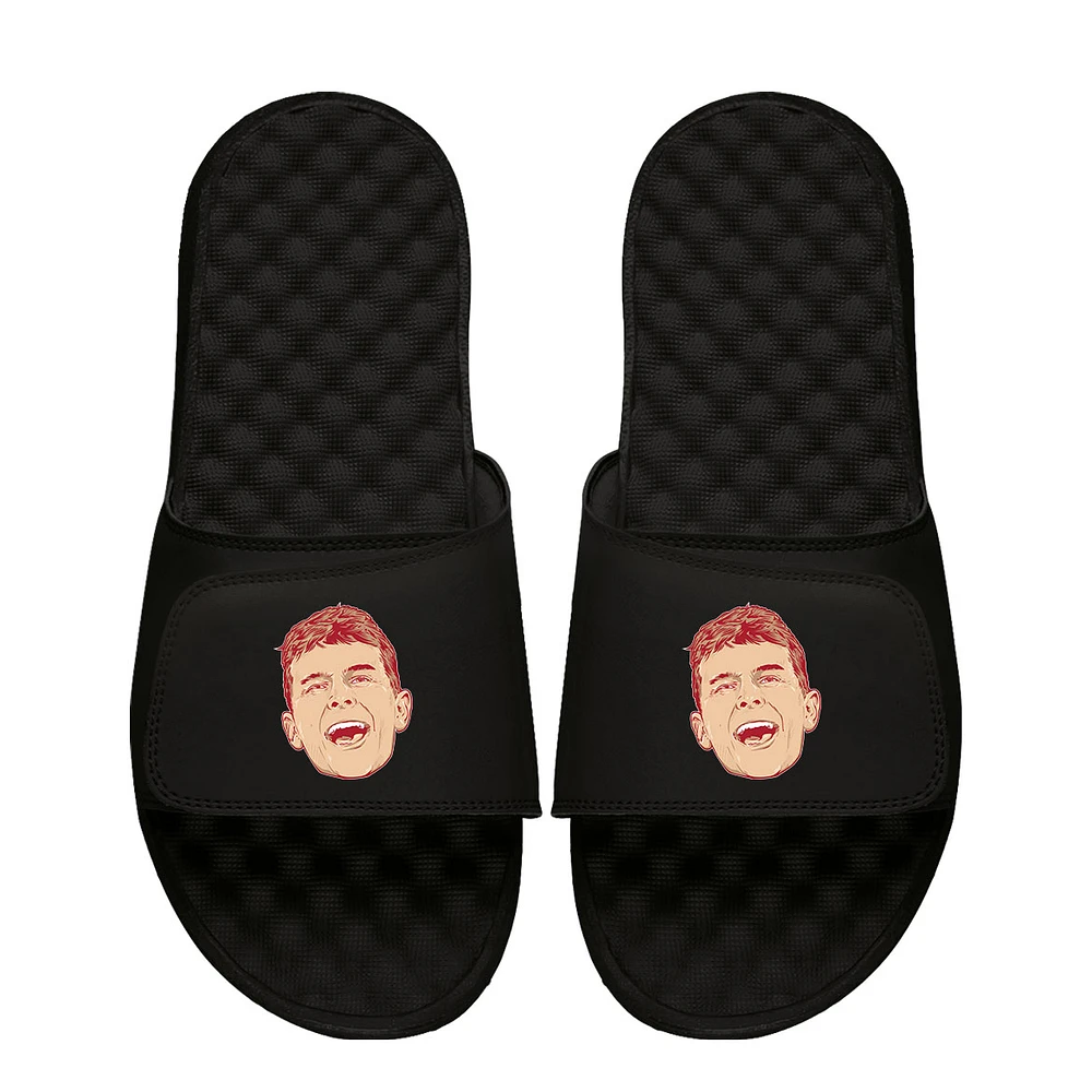 Unisex ISlide Brock Purdy Black NFLPA Big Head Slide Sandals