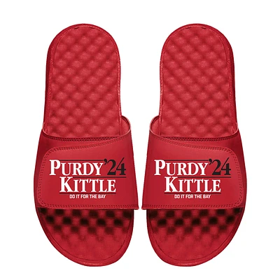 Youth ISlide Brock Purdy & George Kittle Red NFLPA 2024 Campaign Slide Sandals