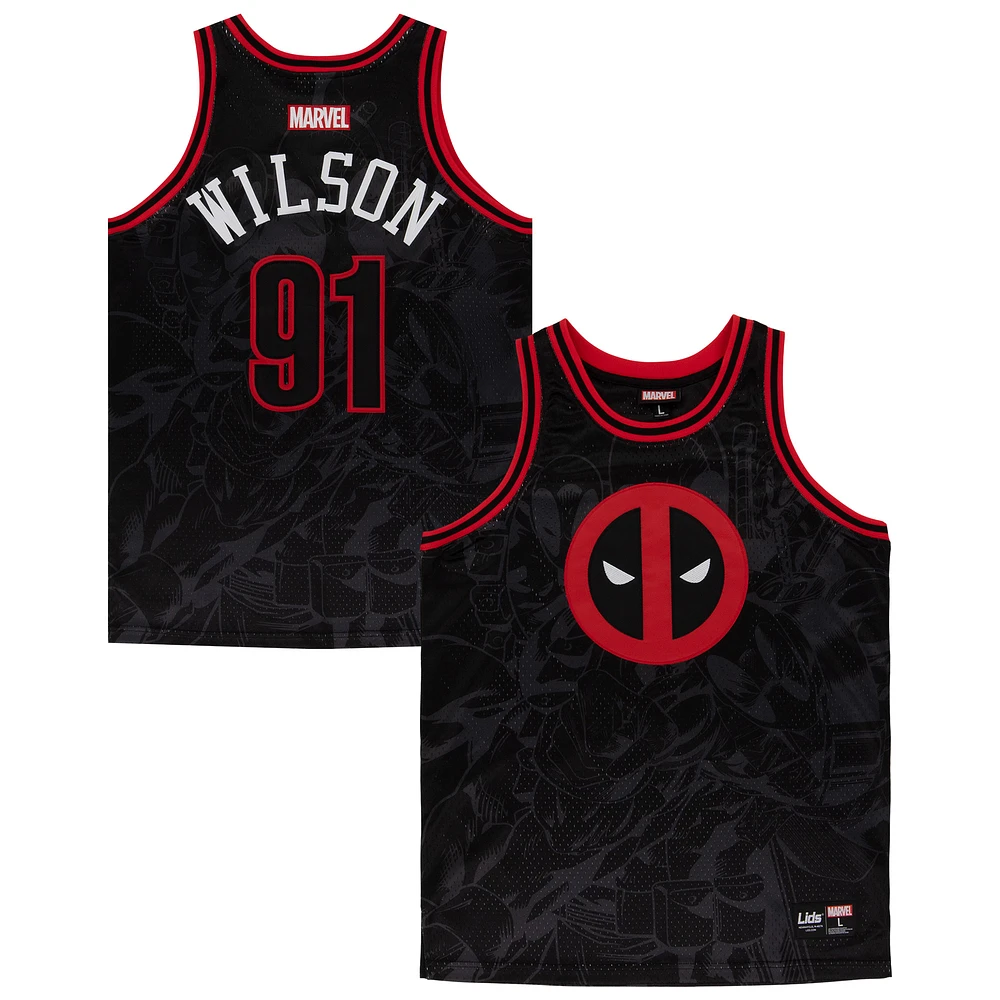 Men's Lids Black Deadpool Basketball Jersey