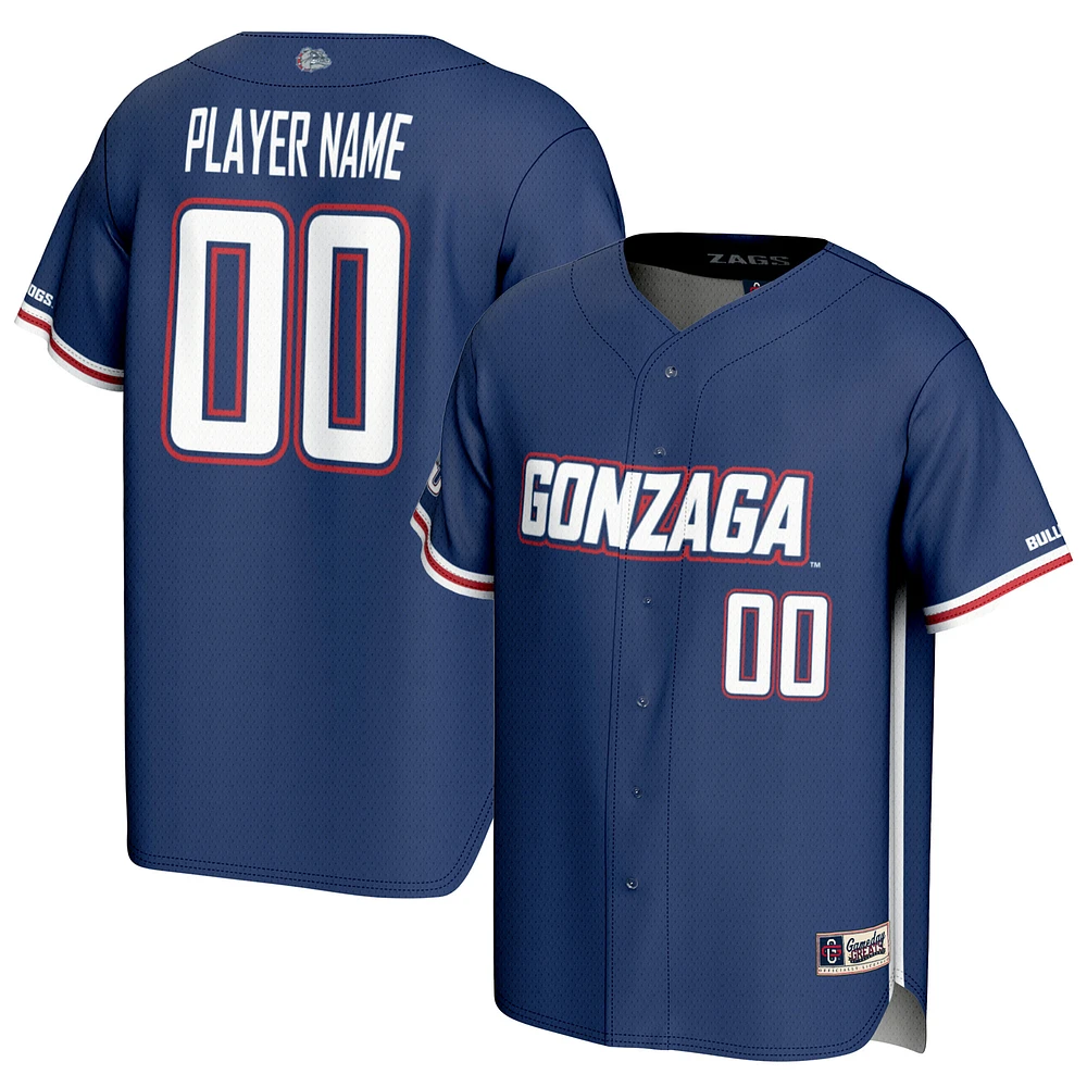 Youth GameDay Greats Navy Gonzaga Bulldogs NIL Pick-A-Player Baseball Lightweight Jersey