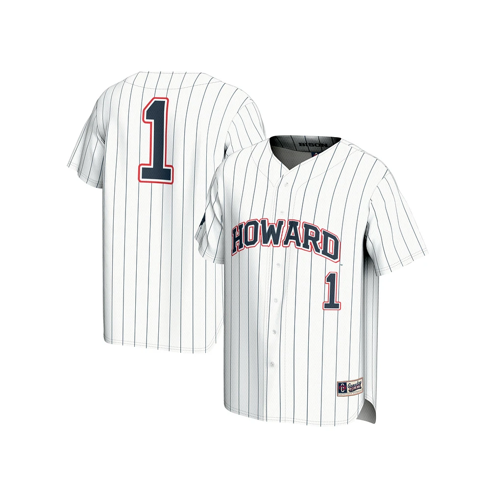 Unisex GameDay Greats White #1 Howard Bison Lightweight Baseball Fashion Jersey