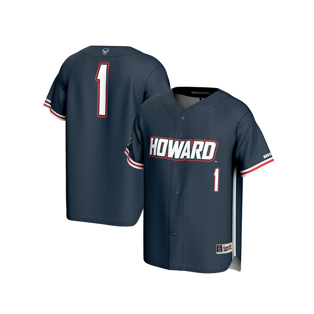 Unisex GameDay Greats Navy #1 Howard Bison Lightweight Baseball Fashion Jersey