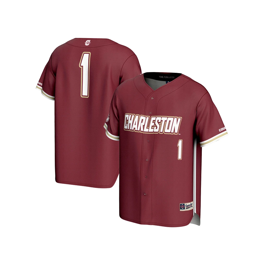 Unisex GameDay Greats Maroon #1 Charleston Cougars Lightweight Baseball Fashion Jersey