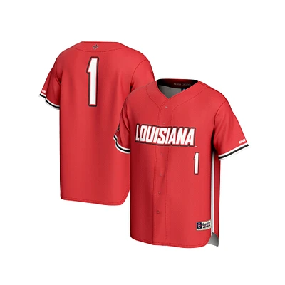 Unisex GameDay Greats Cardinal #1 Louisiana Ragin' Cajuns Lightweight Baseball Fashion Jersey