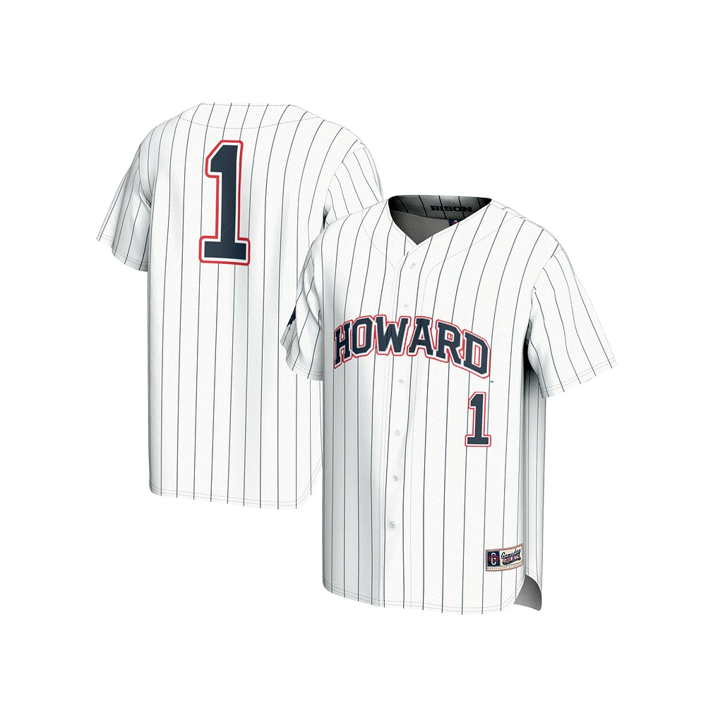 Youth GameDay Greats White #1 Howard Bison Lightweight Baseball Fashion Jersey