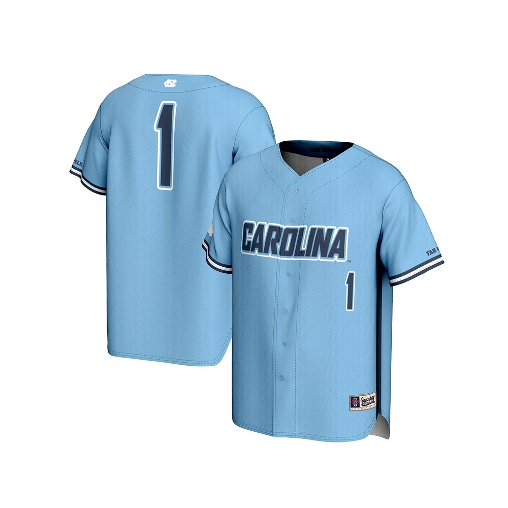 Youth GameDay Greats Carolina Blue #1 North Tar Heels Lightweight Baseball Fashion Jersey