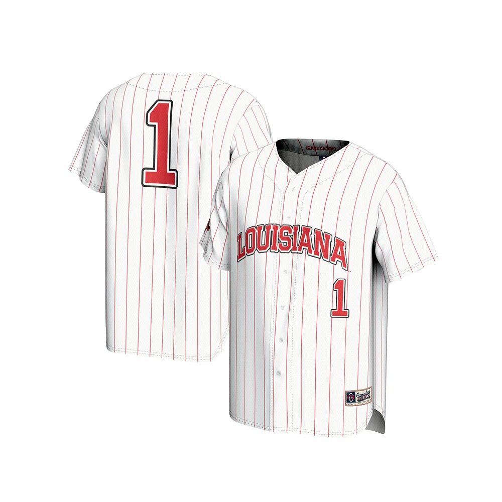 Youth GameDay Greats White #1 Louisiana Ragin' Cajuns Lightweight Baseball Fashion Jersey