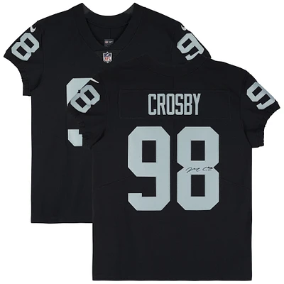 Maxx Crosby Las Vegas Raiders Autographed Nike Black Elite Jersey