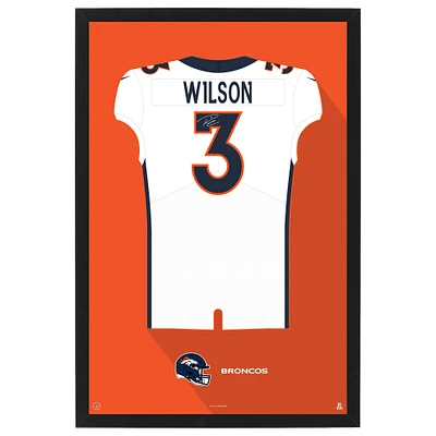 Russell Wilson Denver Broncos Away Jersey Framed Art Print