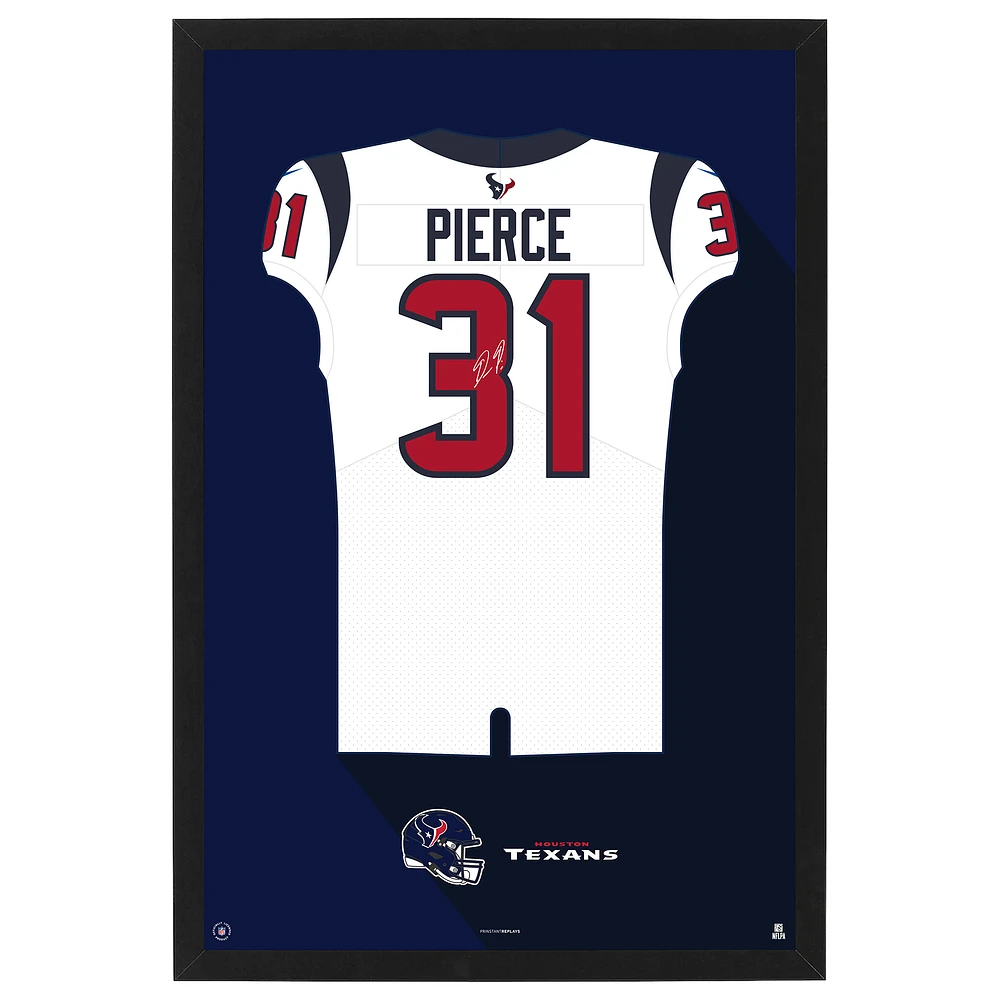 Dameon Pierce Houston Texans Away Jersey Framed Art Print
