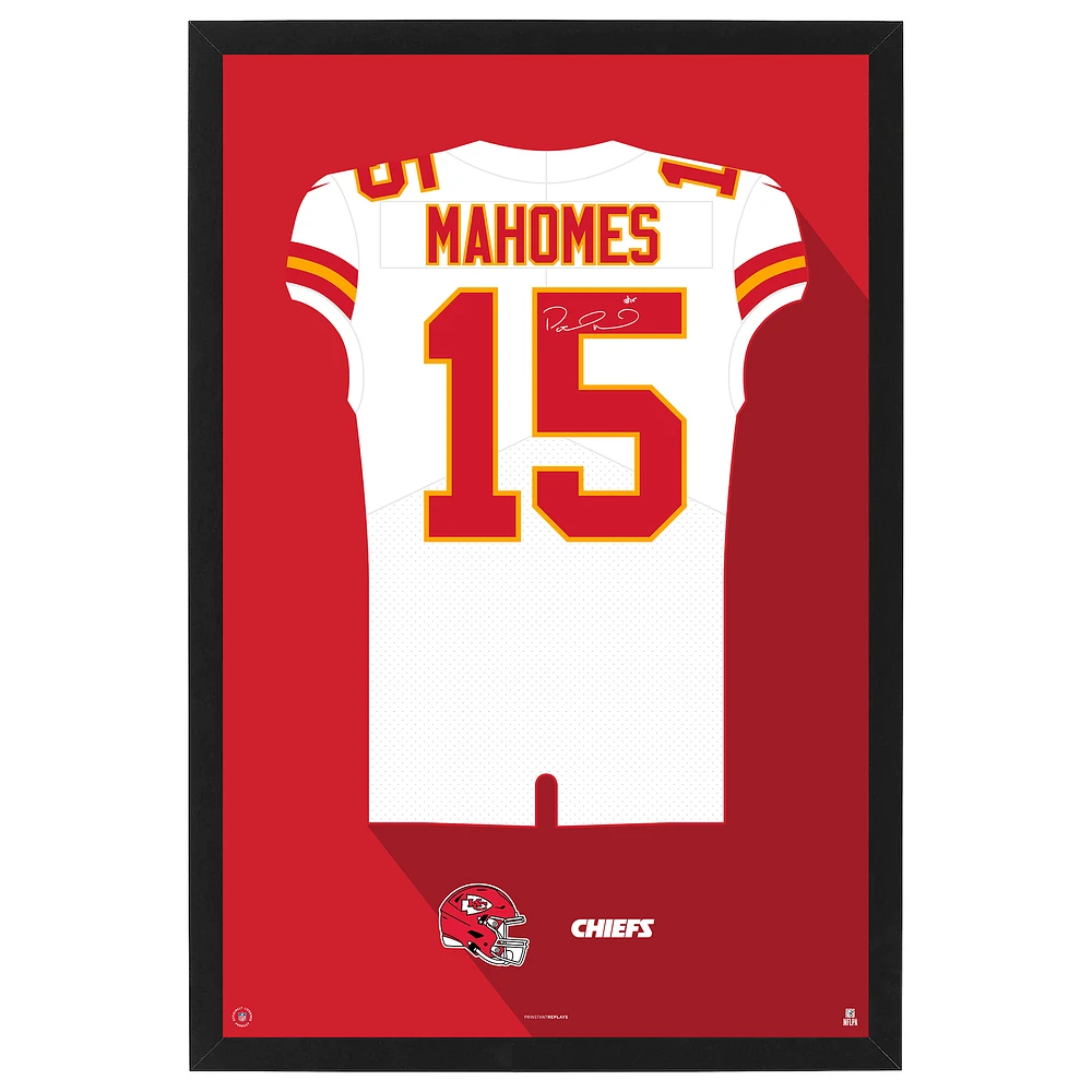 Patrick Mahomes Kansas City Chiefs Away Jersey Framed Art Print