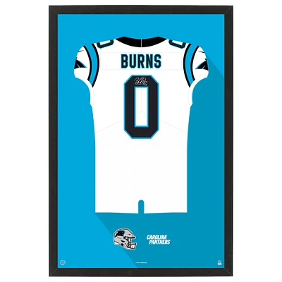 Brian Burns Carolina Panthers Away Jersey Framed Art Print