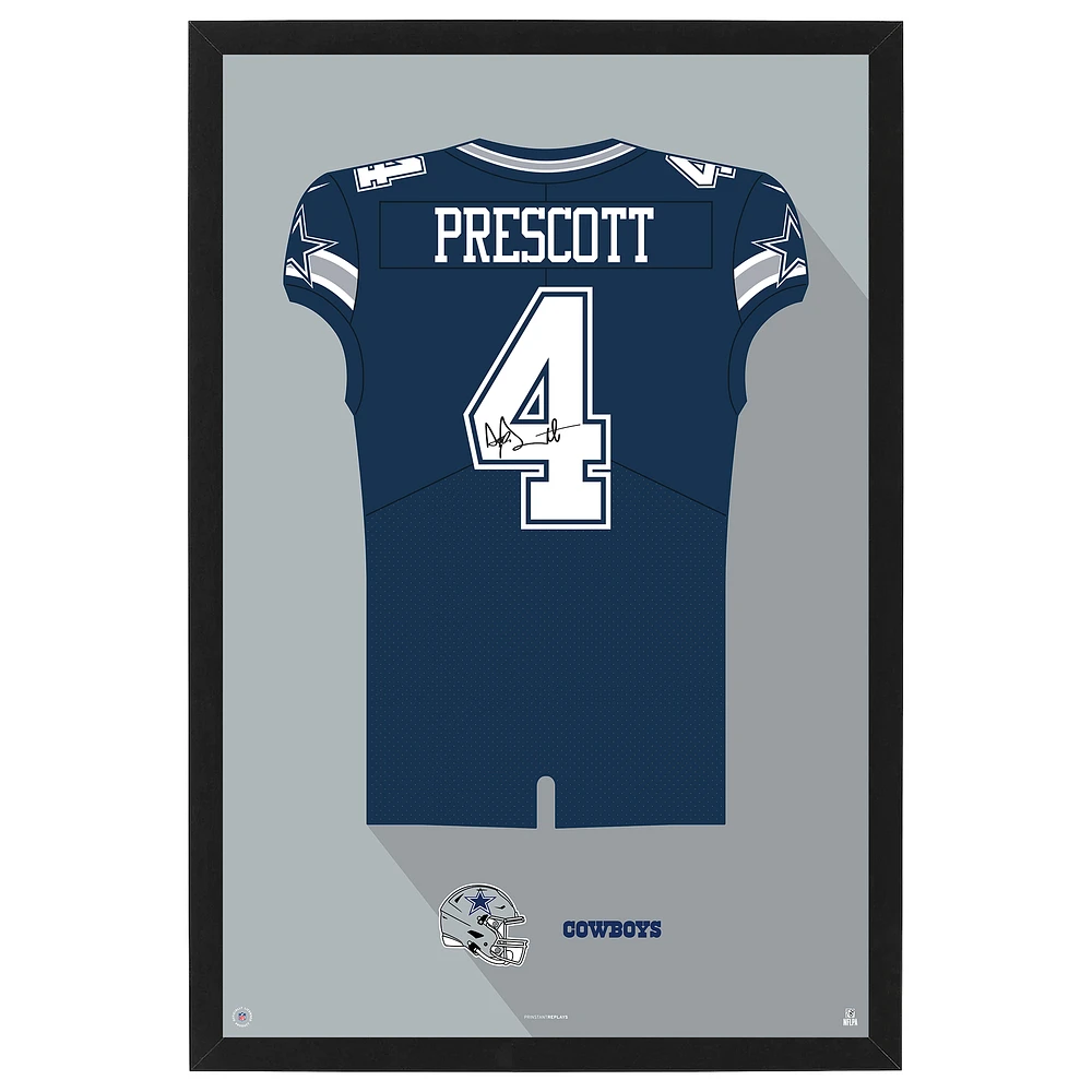 Dak Prescott Dallas Cowboys Home Jersey Framed Art Print