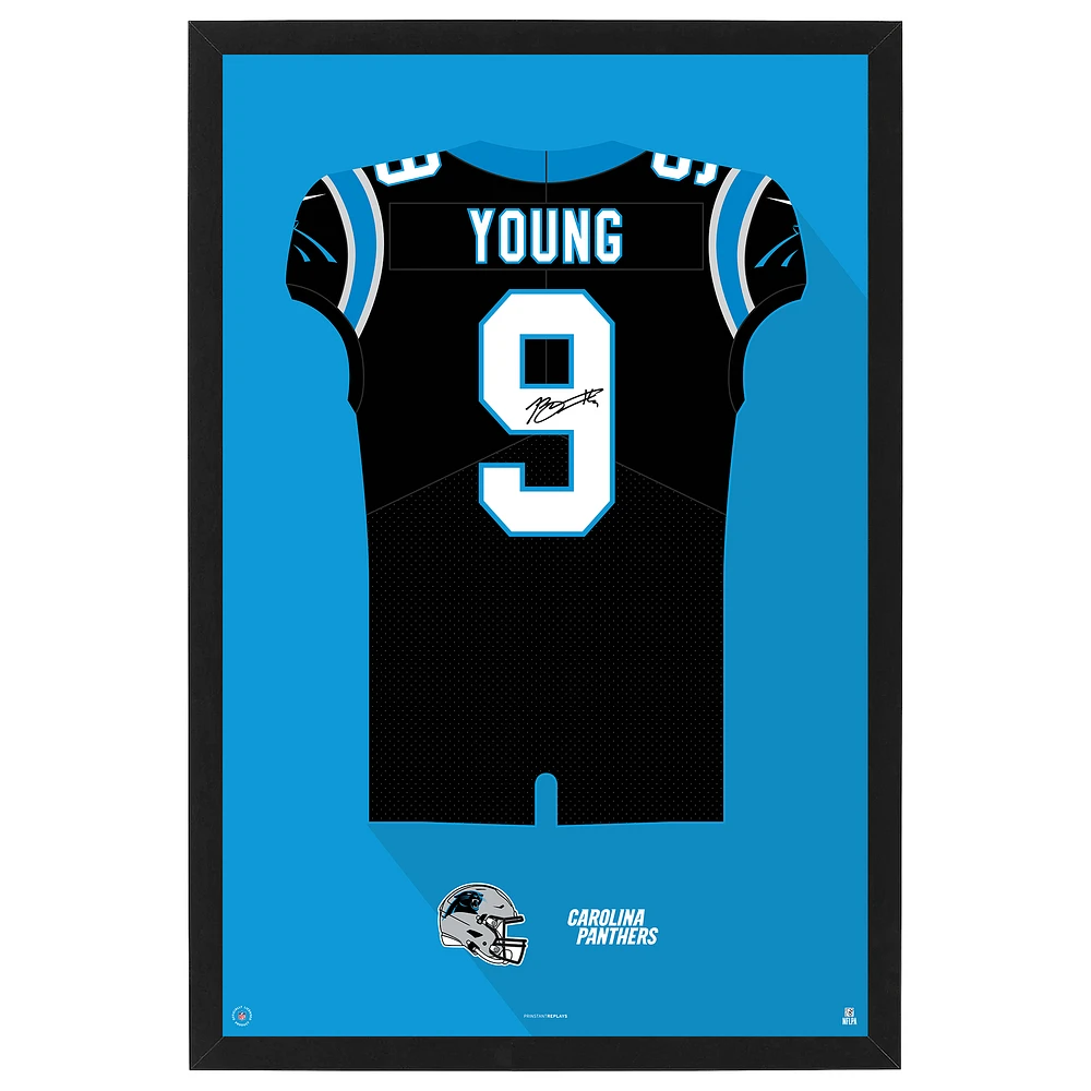 Bryce Young Carolina Panthers Home Jersey Framed Art Print