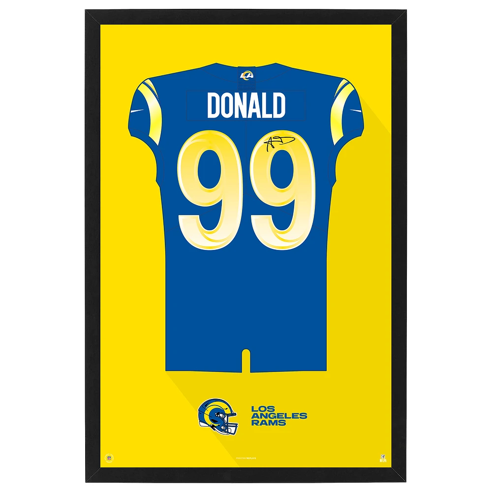Aaron Donald Los Angeles Rams Home Jersey Framed Art Print