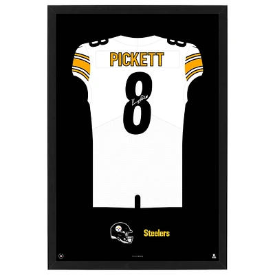 Kenny Pickett Pittsburgh Steelers Away Jersey Framed Art Print