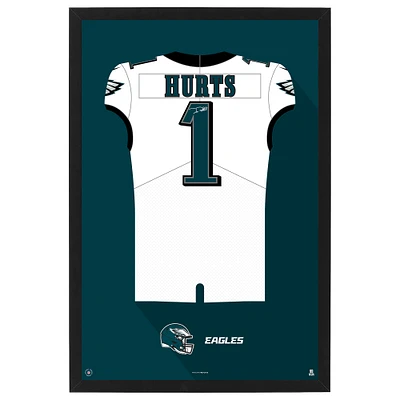 Jalen Hurts Philadelphia Eagles Away Jersey Framed Art Print