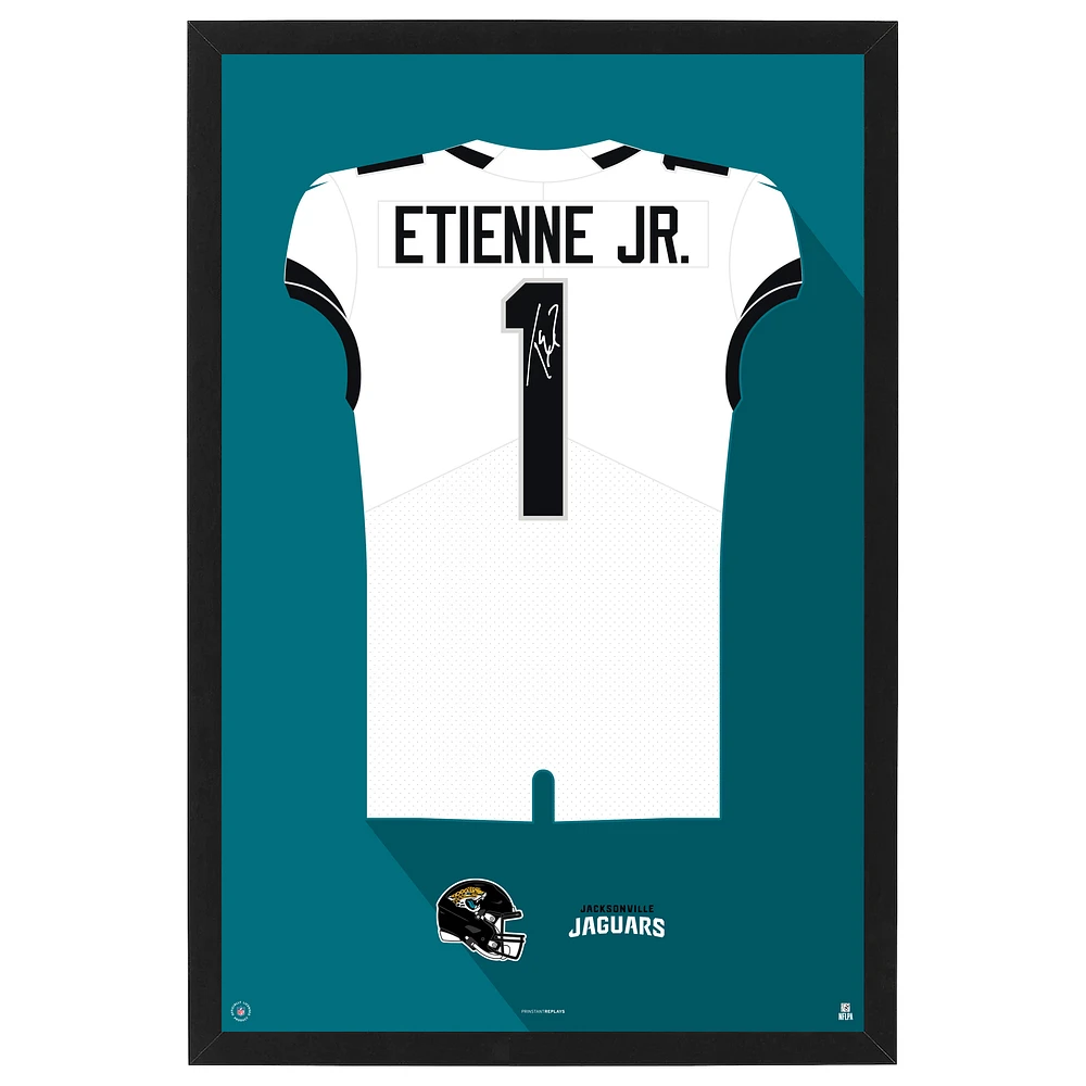 Travis Etienne Jr Jacksonville Jaguars Away Jersey Framed Art Print