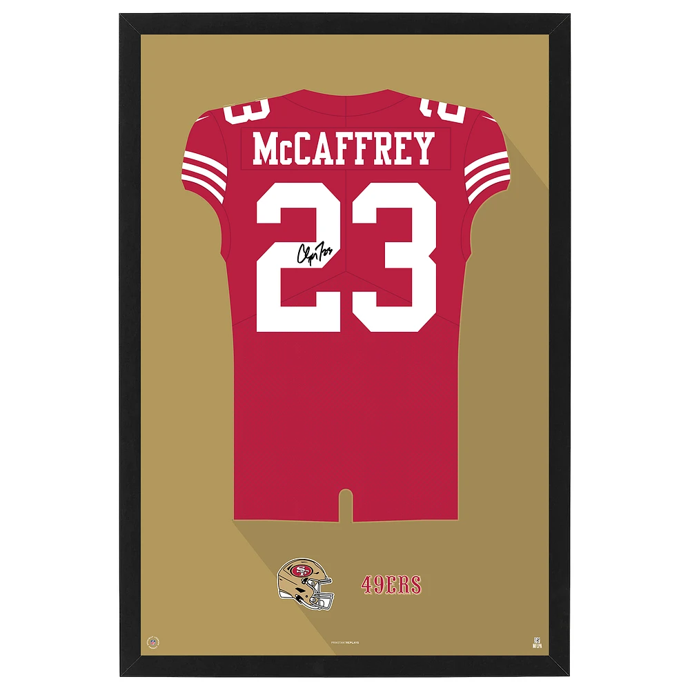Christian McCaffrey San Francisco 49ers Home Jersey Framed Art Print