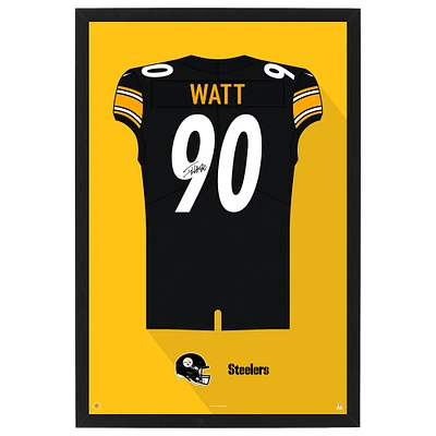 T.J. Watt Pittsburgh Steelers Home Jersey Framed Art Print