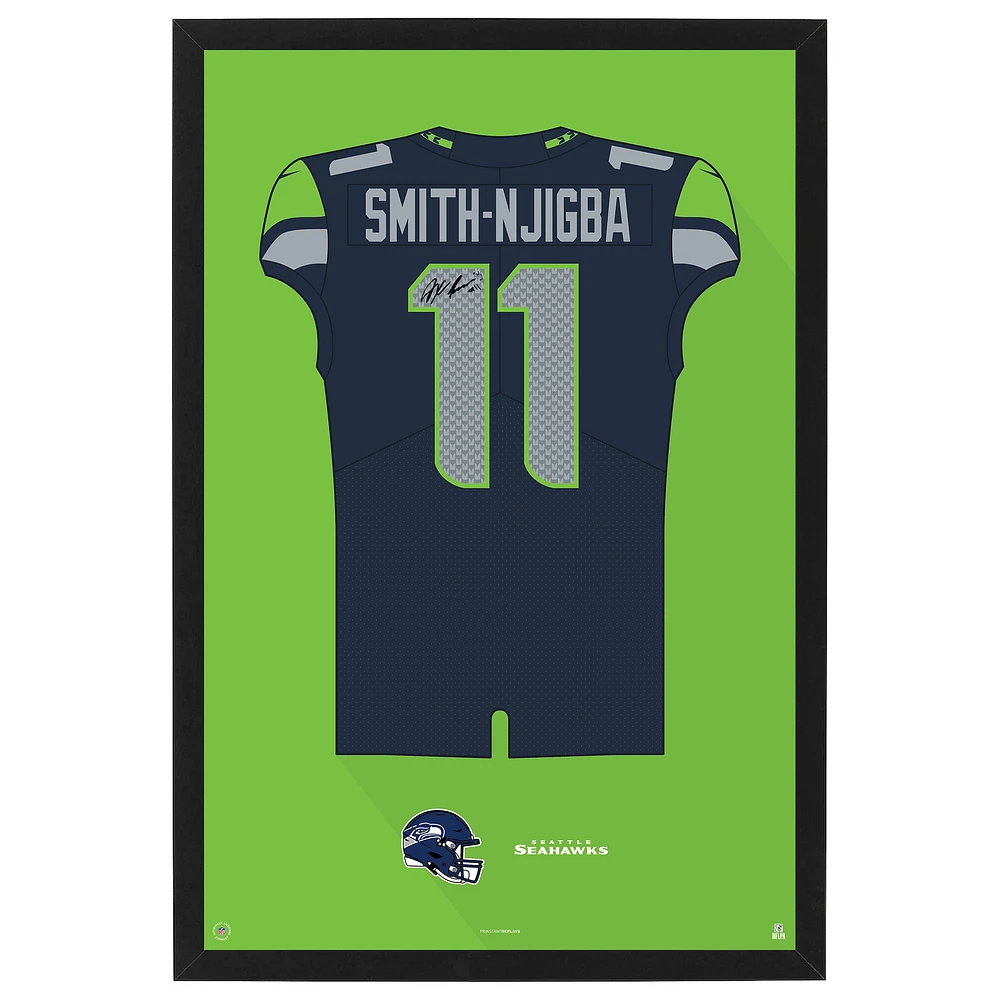 Jaxon Smith-Njigba Seattle Seahawks Home Jersey Framed Art Print