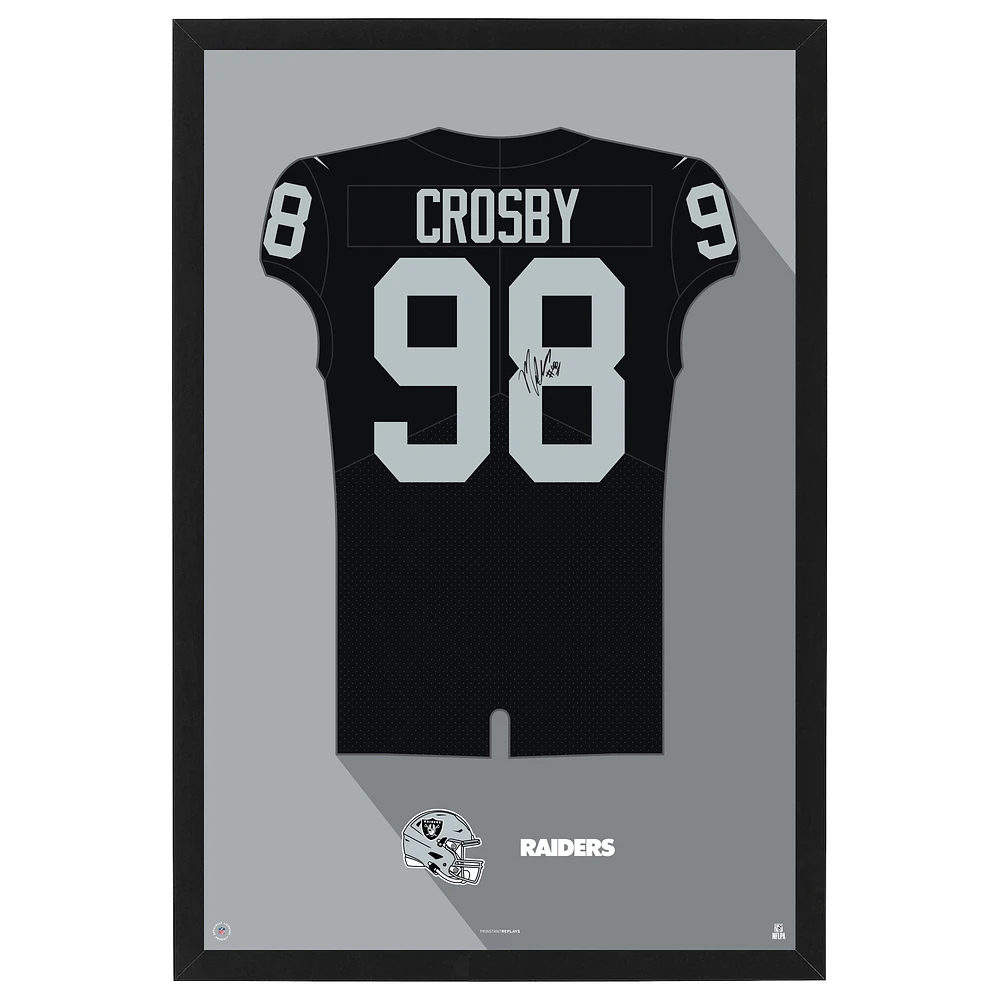 Maxx Crosby Las Vegas Raiders Home Jersey Framed Art Print