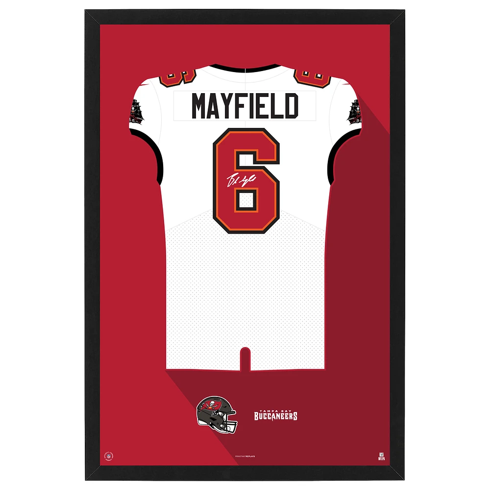 Baker Mayfield Tampa Bay Buccaneers Away Jersey Framed Art Print