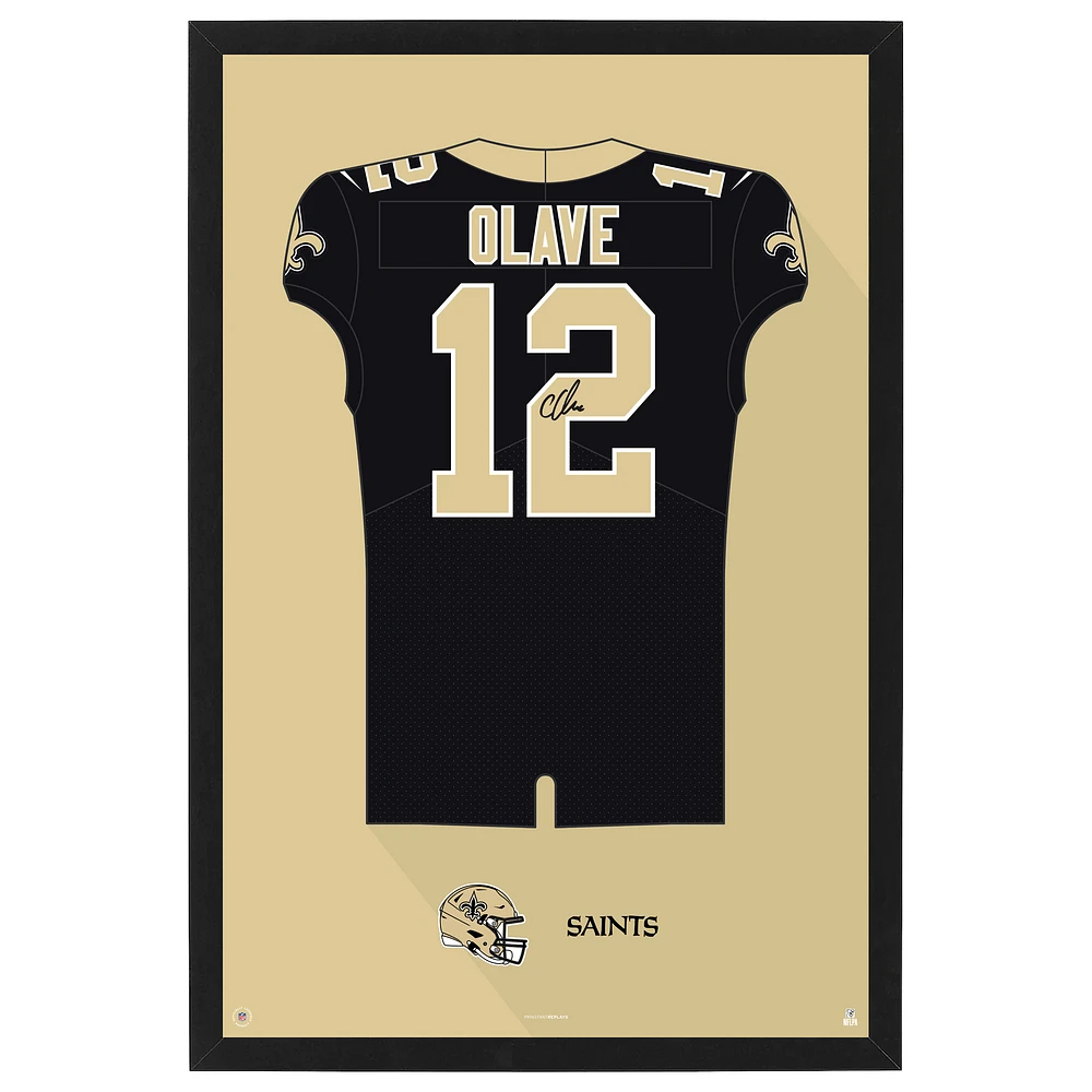 Chris Olave New Orleans Saints Home Jersey Framed Art Print