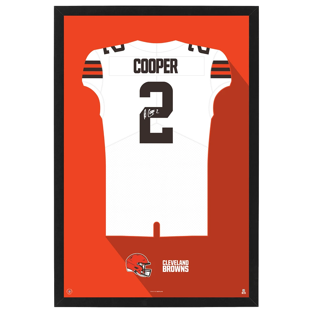Amari Cooper Cleveland Browns Away Jersey Framed Art Print