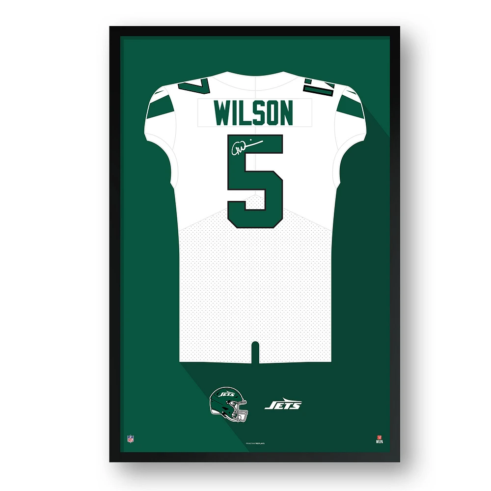 Garrett Wilson New York Jets Away Jersey Framed Art Print