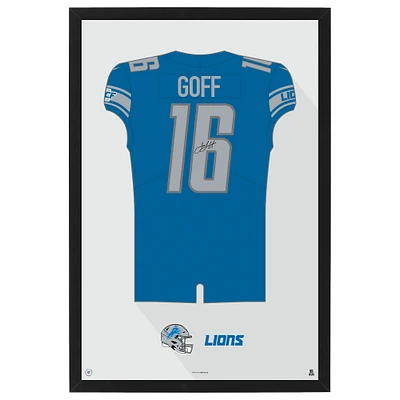 Jared Goff Detroit Lions Home Jersey Framed Art Print