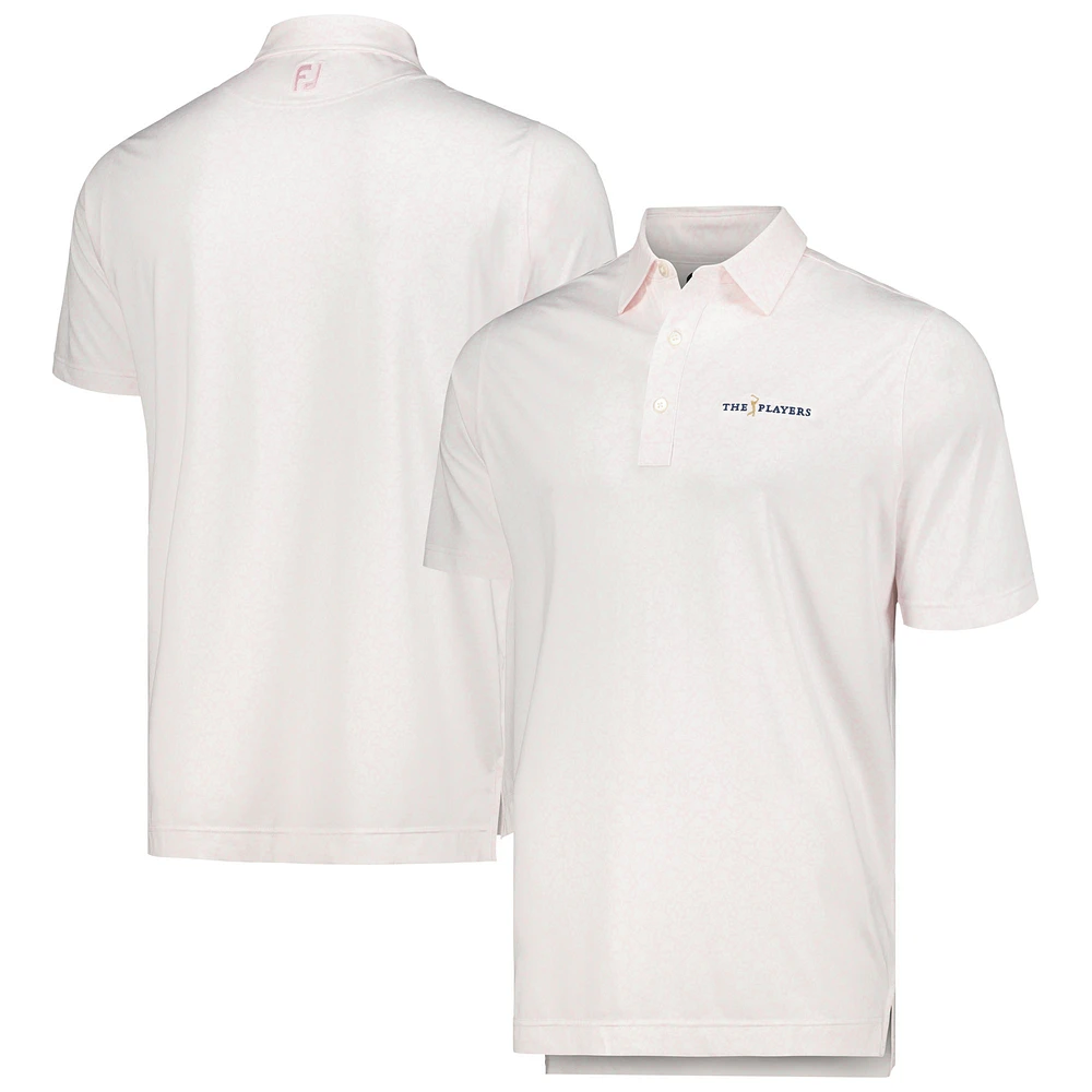 Men's FootJoy Light Pink THE PLAYERS Painted Floral Lisle ProDry Polo