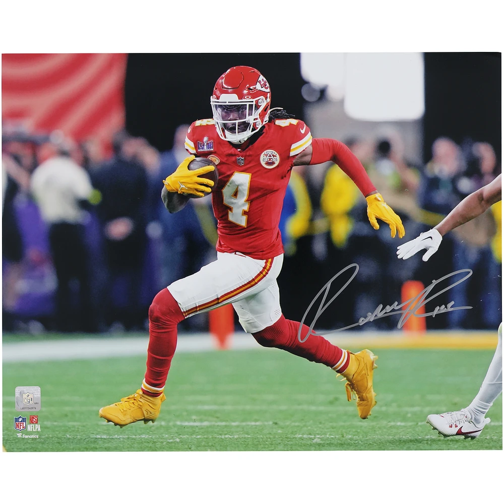 Rashee Rice Kansas City Chiefs Autographed 16" x 20" Super Bowl LVIII Champions Photograph