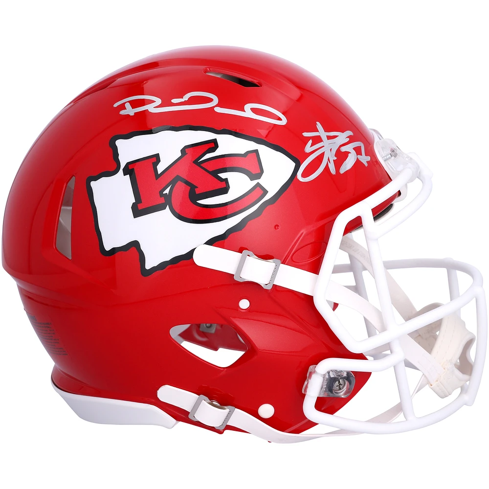Patrick Mahomes & Travis Kelce Kansas City Chiefs Autographed Super Bowl LVIII Champions Riddell Speed Authentic Helmet
