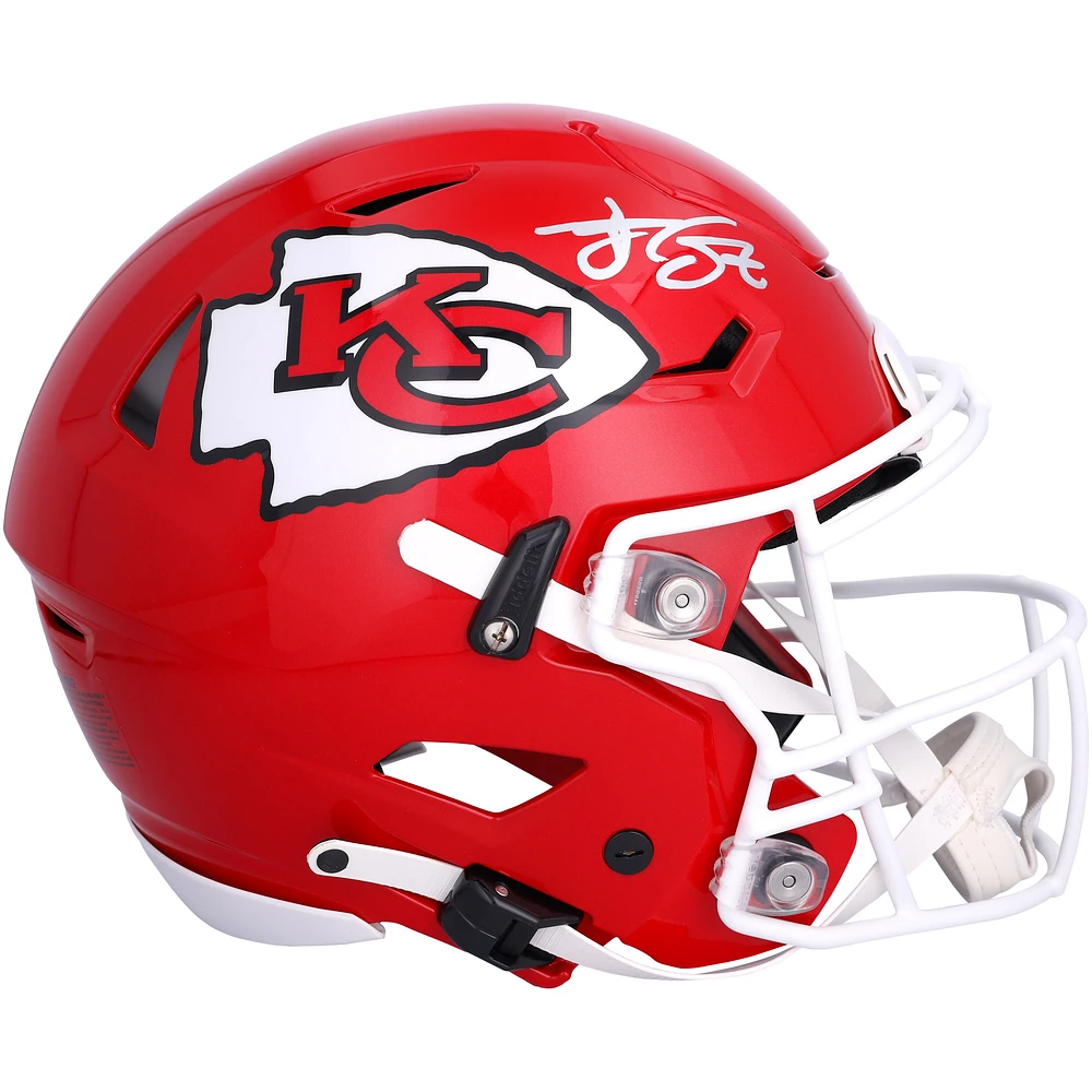 Travis Kelce Kansas City Chiefs Autographed Super Bowl LVIII Champions Riddell Speed Flex Authentic Helmet