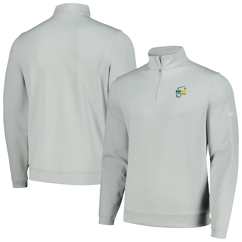 Men's Columbia Gray WM Phoenix Open Wickham Hills Omni-Wick Quarter-Zip Jacket