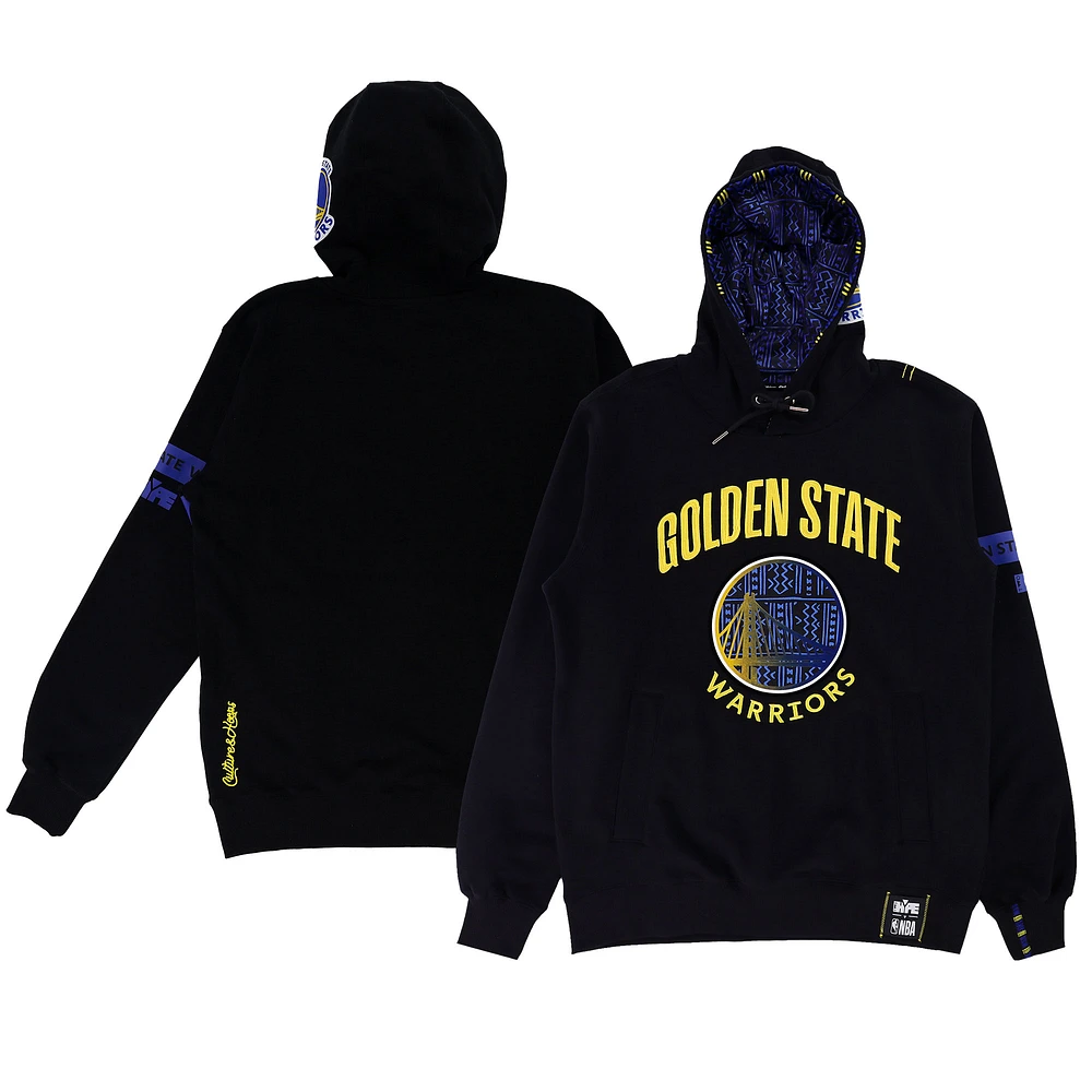 Unisex NBA x Two Hype Black Golden State Warriors Culture & Hoops Heavyweight Pullover Hoodie