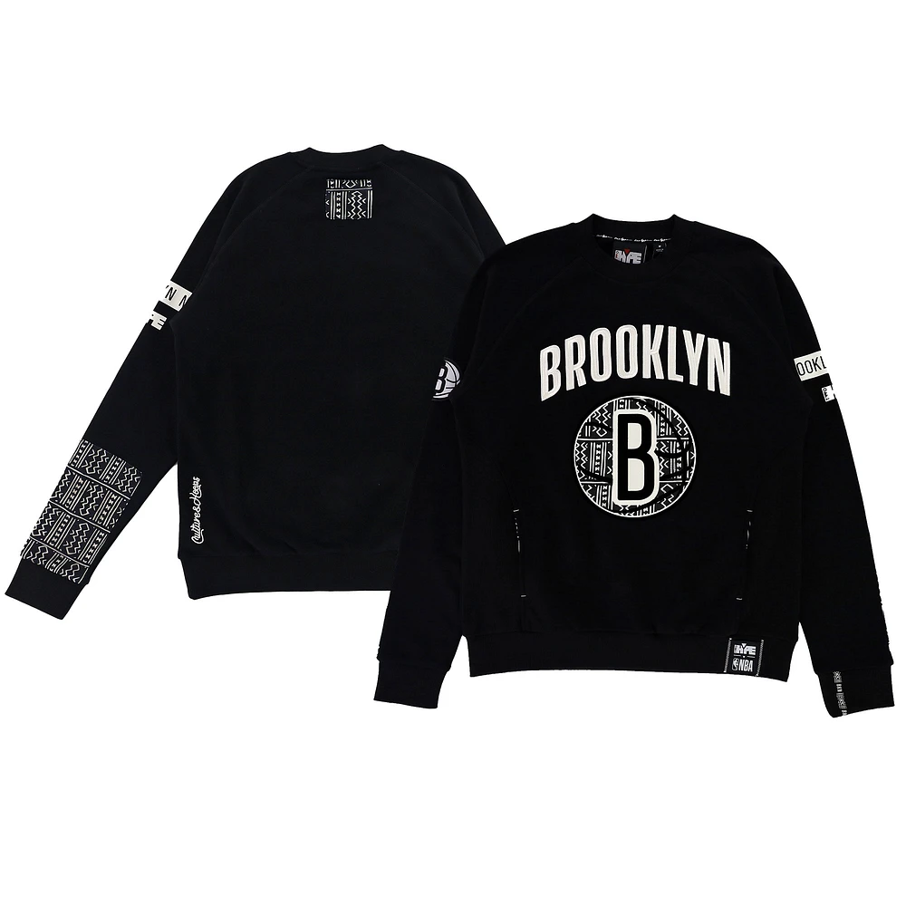 Unisex NBA x Two Hype Black Brooklyn Nets Culture & Hoops Heavyweight Pullover Sweatshirt