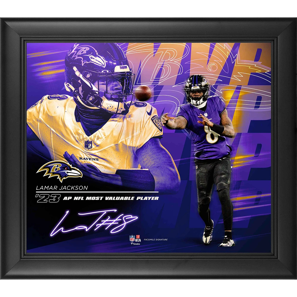 Lamar Jackson Baltimore Ravens 2023 NFL MVP 15" x 17" Collage