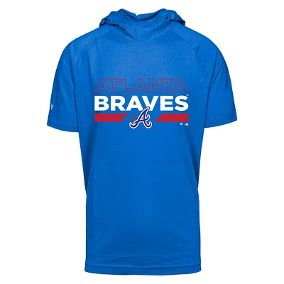 Men's Levelwear Royal Atlanta Braves City Connect Phase No Hitter Short Sleeve Pullover Hoodie