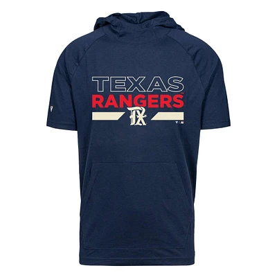 Men's Levelwear Navy Texas Rangers City Connect Phase No Hitter Short Sleeve Pullover Hoodie